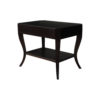 Marco Square Black Side Table UK with Shelf 1