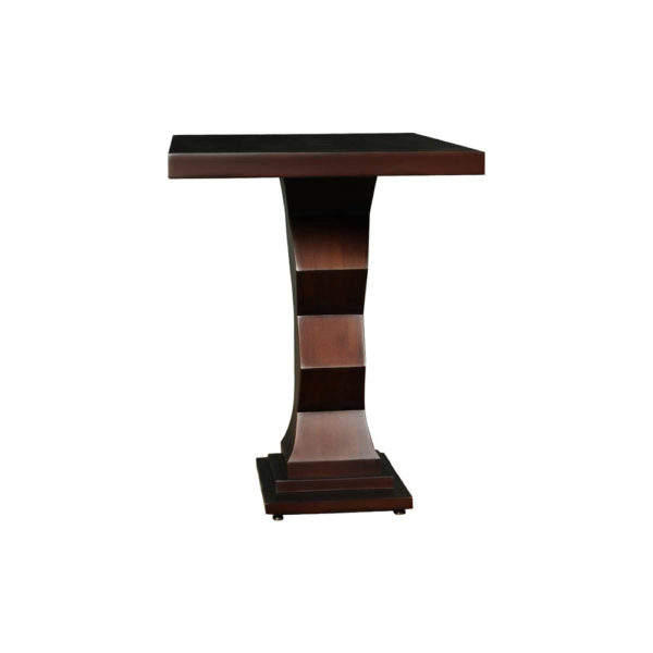 Pyramid Square Small Modern Side Table Side View