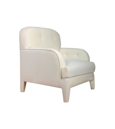 Genaro Upholstered Low Back Armchair Side View