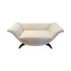 Tulip Upholstered Curved Shaped Sofa with Black Legs 8