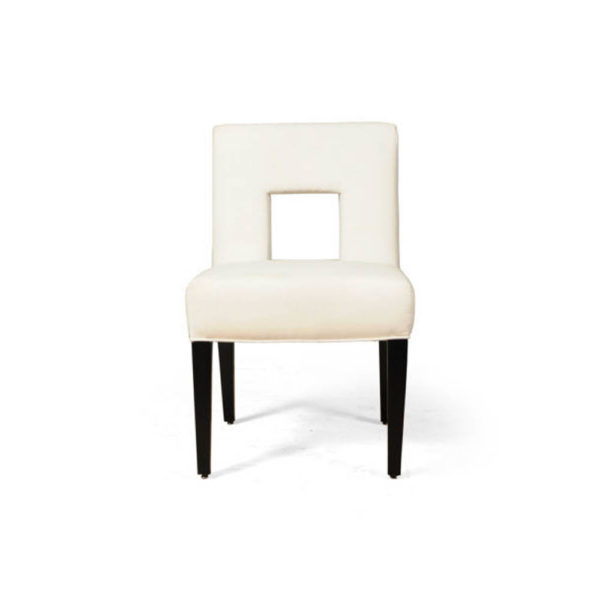 Acton Upholstered Dining Chair with Wooden Black Legs