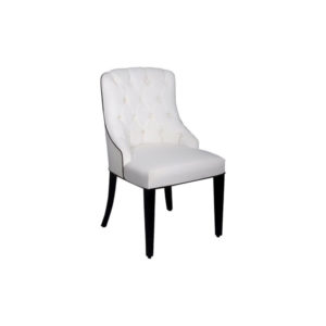 Julies Upholstered Tufted Back Dining Chair Side View
