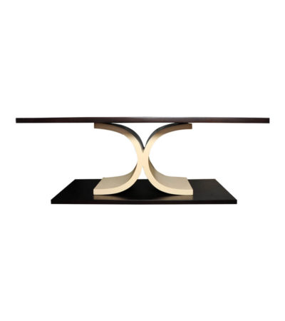 Sintia Contemporary Wood Coffee Table Front View