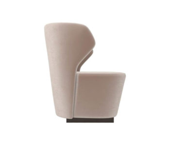 Anna Upholstered Wingback Accent Chair Right Side View B