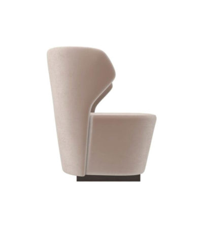 Anna Upholstered Wingback Accent Chair Right Side View B