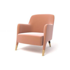 Annely Upholstered Armchair Side View