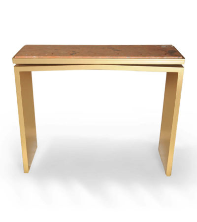 Arch Gold Marble Top Console Table