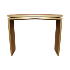 Arch Gold Marble Top Console Table Front View