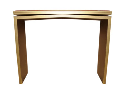 Arch Gold Marble Top Console Table Front View