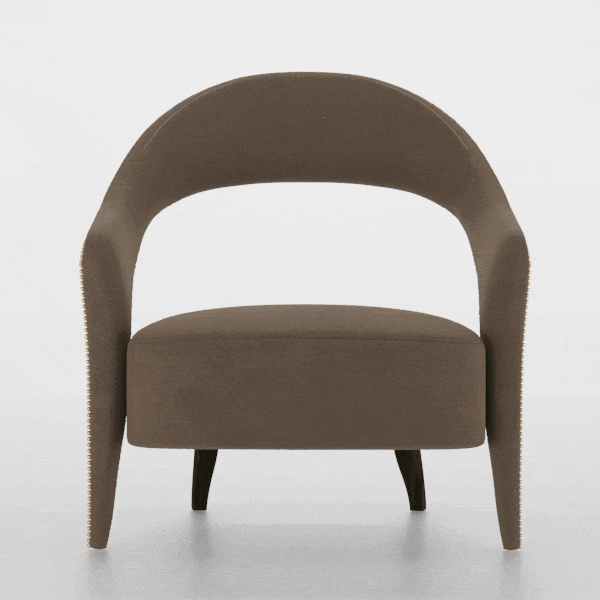 Archy Upholstered Round Back Armchair 1