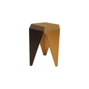 Diamond Hexagonal Black and Gold Side Table View