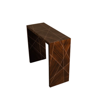 Duarte Dark Brown Console Table Beside View