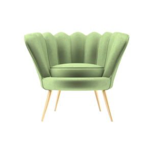 Flower Upholstered Accent Armchair