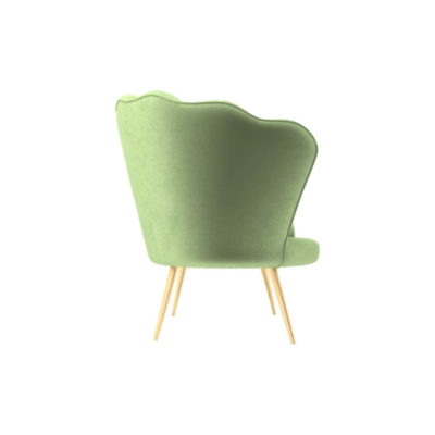 Flower Upholstered Accent Armchair Right Side View