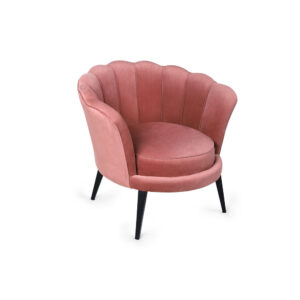 Flower Upholstered Blush Accent Chair