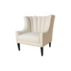 Georg Upholstered Armchair with Round Back and Black Legs 10