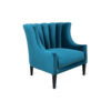 Georg Upholstered Armchair with Round Back and Black Legs 2