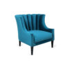 Georg Upholstered Armchair with Round Back and Black Legs 3