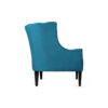 Georg Upholstered Armchair with Round Back and Black Legs 4