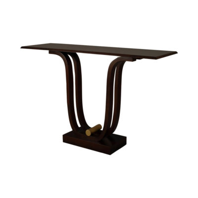 Judy Brown Console Table with Curved Legs Top View