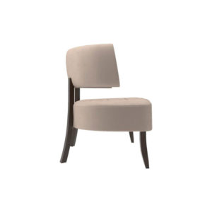 Kathy Upholstered Winged Tufted Accent Chair Right Side View