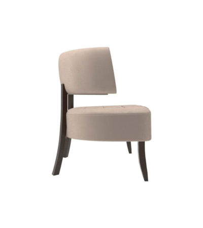Kathy Upholstered Winged Tufted Accent Chair Right Side View