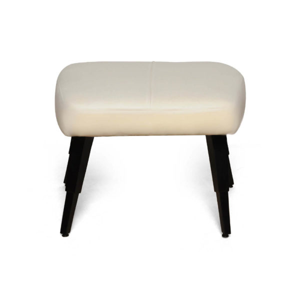 Keda Upholstered Pouf with Black Legs