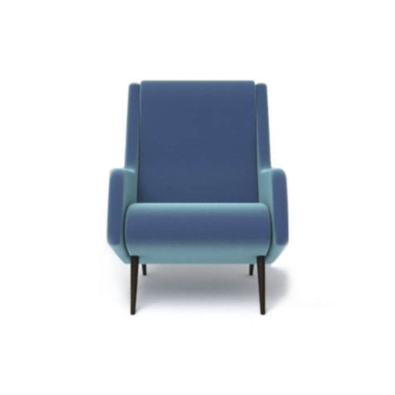 High Backed Armchair Upholstered Fabric Armchairs