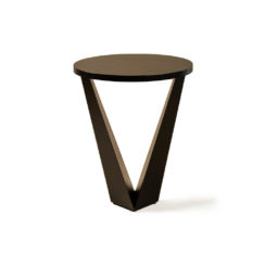 Luca Dark Brown Round V Shaped Side Table