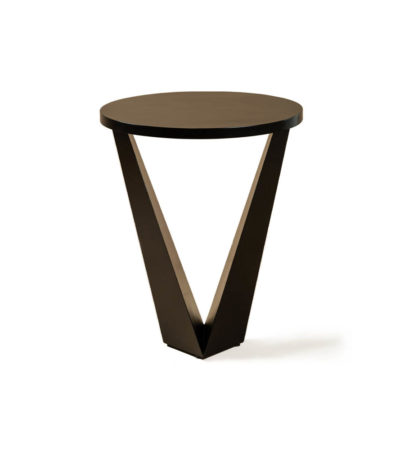 Luca Dark Brown Round V Shaped Side Table