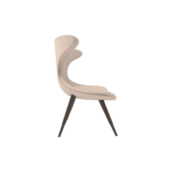 Lumi Upholstered Curved Accent Armless Chair Right Side View