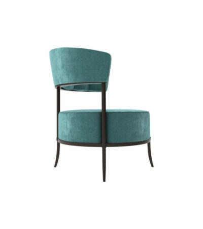 Renata Upholstered Round Back Accent Chair Right