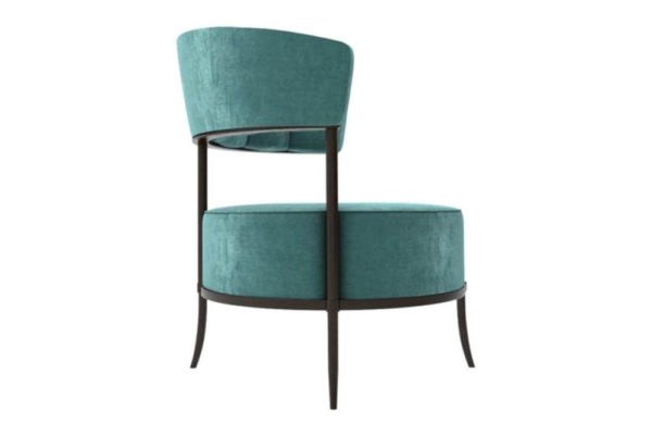 Renata Upholstered Round Back Accent Chair Right