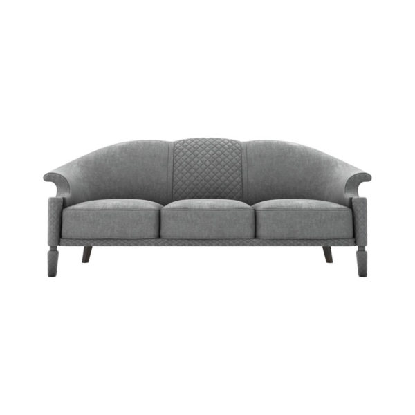 Santiago Upholstered 3 Seater Curved Sofa