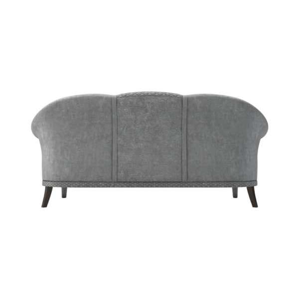 Santiago Upholstered 3 Seater Curved Sofa Back Side View