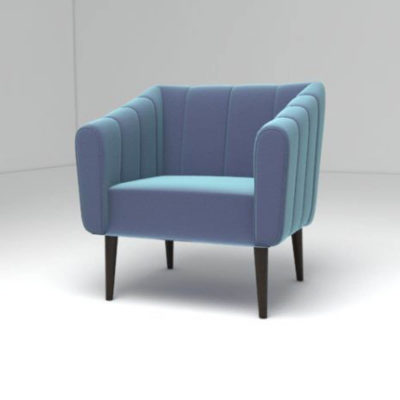 Ziggy Upholstered Stripe Armchair Left View