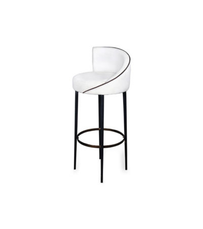 Einar Round Upholstered Bar Chair Side View