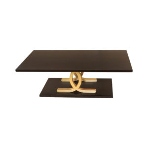 Azaro Brown and Gold Coffee Table Front View