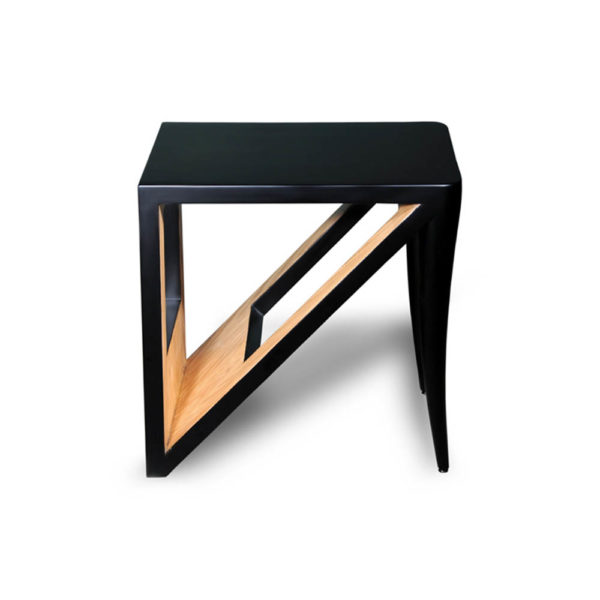 Jayden Square Black Lacquer Side Table