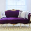 French Style Sofa Purple 1