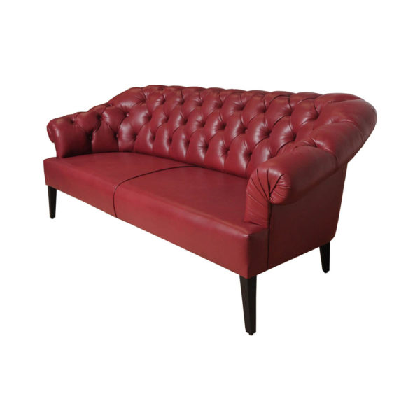 2 Seater Leather Sofa Left Side View