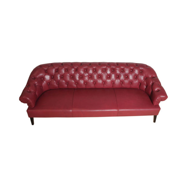 3 Seater Leather Sofa Front Top