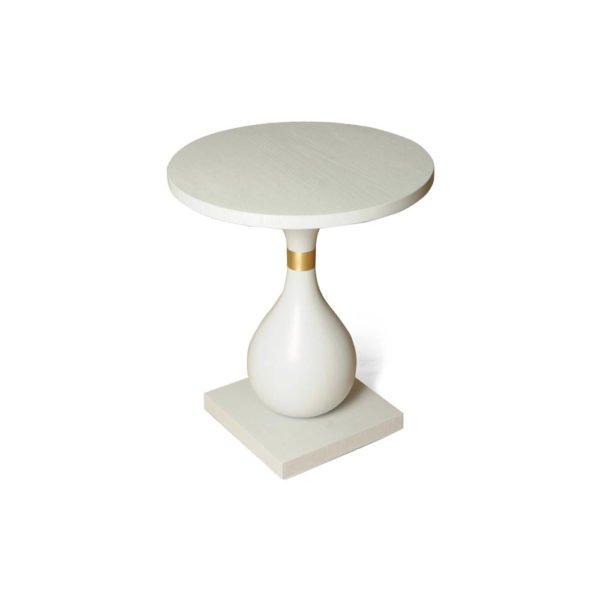 Cinnabar Grey Round Side Table Top View