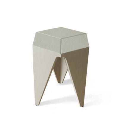 Diamond Grey Distressed Hexagonal Side Table