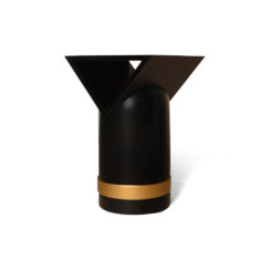 V Borma Round Dark Brown Cylinder Side Table Perspective