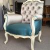 French Painted Wing Back Armchair 9