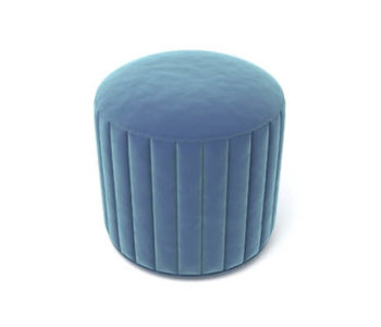 Caren Upholstered Stripped Round Pouf