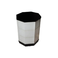 Drue Wood Black and Light Grey Bedside Table Top View