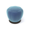 Mary Round Striped Pouf with Brass Base 9