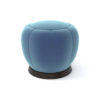 Mary Round Striped Pouf with Brass Base 6